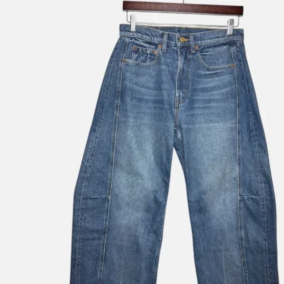 B Sides Relaxed Cuffed Lasso Jean Vista Blue sz 25 - Picture 4 of 8